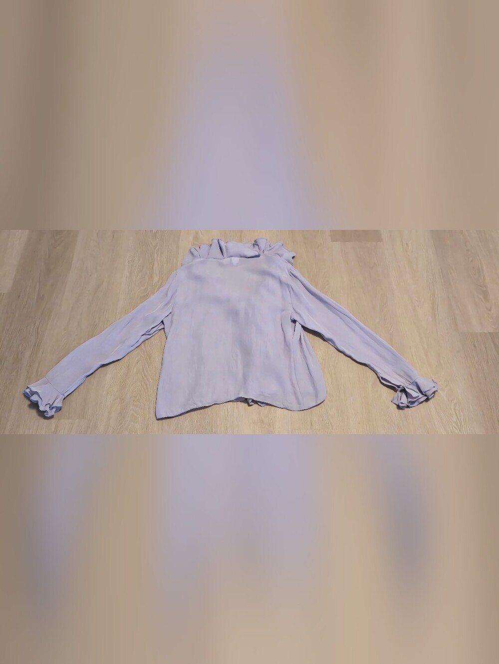 CW 100% Silk Blouse in Soft Mauve Purple Lavender Plum Shirt Top Office Business - Picture 6 of 12